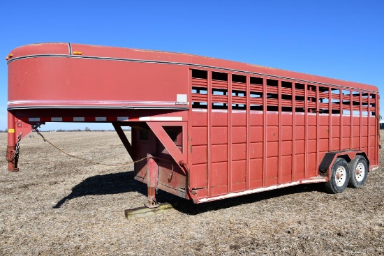 1996 Corn Pro 20' steel livestock trailer