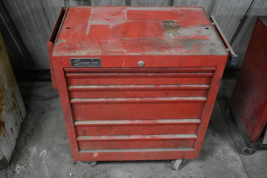 Snap-on 6 draw chest type toolbox on wheels, 30" wide x 20" deep