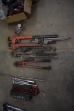 Large pipe wrenches & bolt cutters