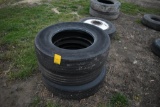 (3) 11R24.5 tires, 285/75R45 tire & rim & (2) 11R24.5 tires
