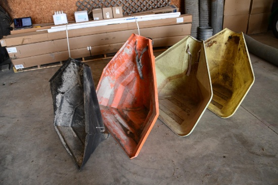 (4) Poly auger hoppers