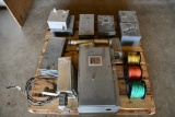 Pallet of electrical boxes and supplies