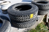 (2) 295/75R22.5 tires