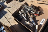 2 flats of tools including chain wrenches and misc. drill bits