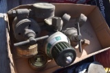 Older alternator for semi, misc. gauges, misc. wire, and 5 cans of refrigerant