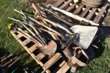 Pallet of long handled tools