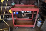 Red rolling cart