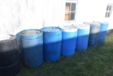 7 plastic barrels