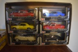 1955 Crysler 300, 1969 Dodge Coronet super bee, 1950 Chevy Belair, 1970 Ford Mustang boss, 1960 Ford
