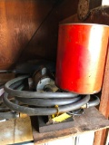 110V pump, red metal can, barrel spout