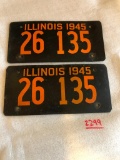 Pair of 1945 IL license plates