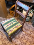 Wooden chair w/cushion