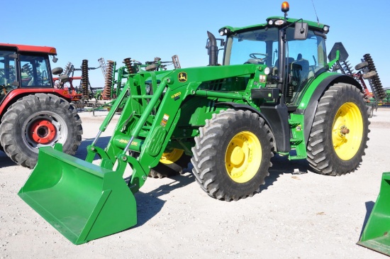 2015 John Deere 6140R MFWD tractor w/loader