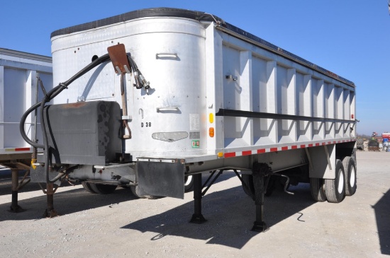 1977 Ravens 28' aluminum dump trailer