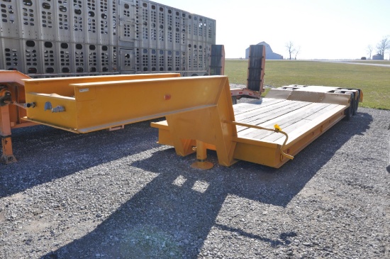 29' shop built low boy trailer