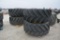 (4) Trelleborg 650/60R38 tires on combine duals