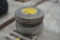 (2) 11.00-16 tires on 8 bolt rims