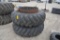 (2) 18.4-38 tires on clamp on dual wheels