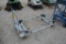 steel push cart on wheels w/ hitch
