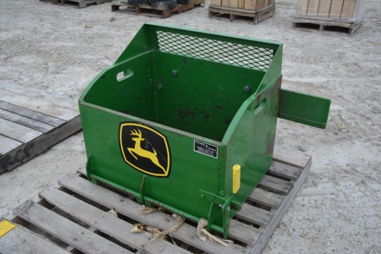 Sturd-E-Built front mount rock box off JD 8R tractor