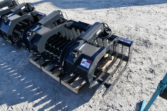 Stout HD72-4 72" skid steer brush grapple