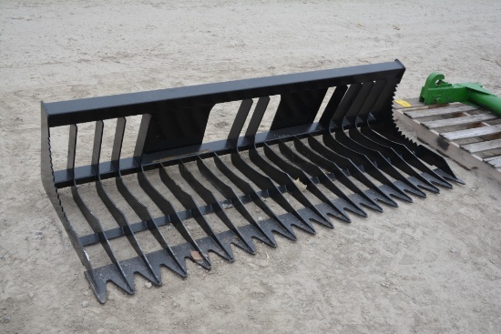 7' skid steer rock bucket