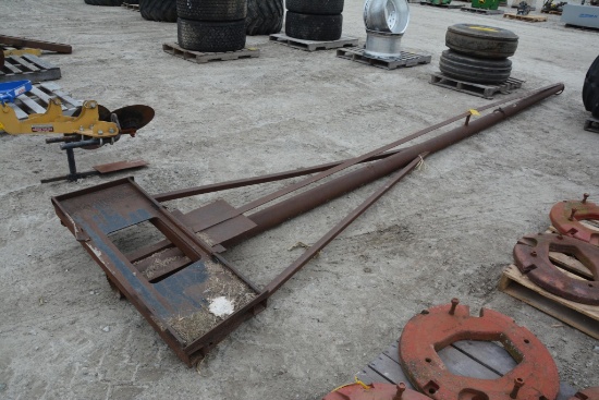 shop built 20' skid steer truss boom