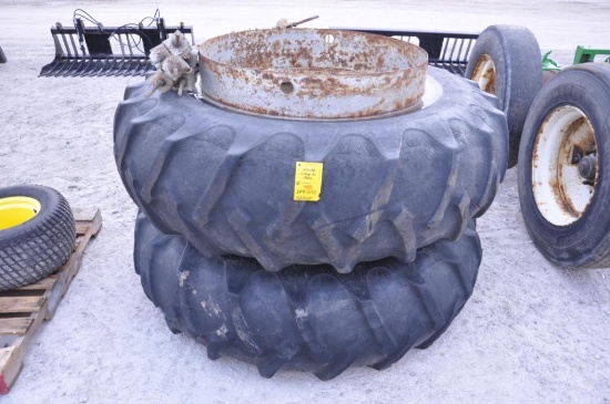 18.4-38 tires on clamp on dual wheels