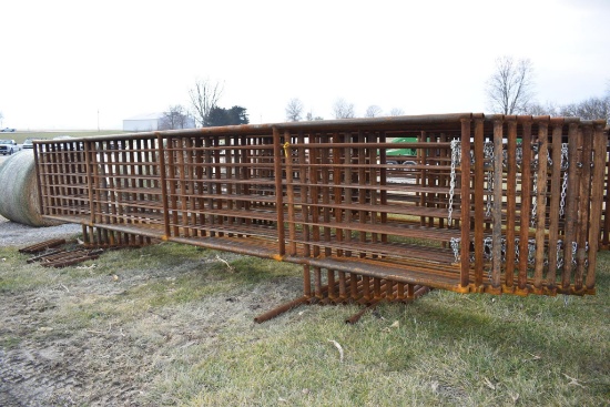 (10) 24' free standing pipe gates