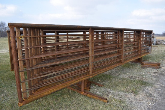 (10) 24' free standing pipe gates