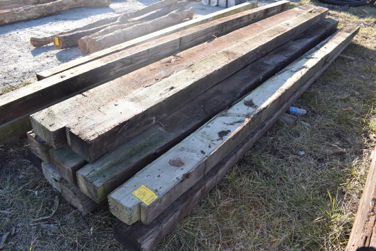 (11) 18' 6"x8" treated poles