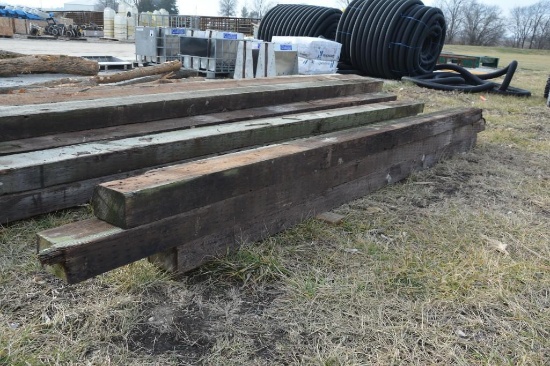 (3) 14' 6"x8" treated poles
