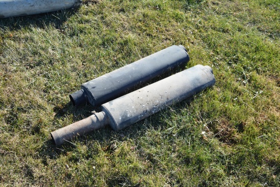 (2) John Deere tractor exhaust pipes