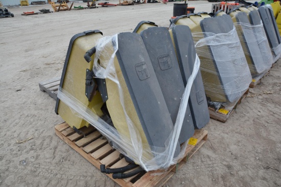 (6) JD 3 bu. planter boxes w/ vacuum meters