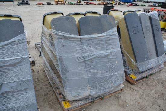 (6) JD 3 bu. planter boxes w/ vacuum meters
