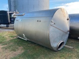 2,400 gal. stainless steel tank on legs