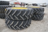 (4) Goodyear 620/70R46 sprayer flotation tires on JD rims