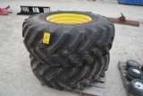 (2) Goodyear 18.4R26 tires on 8 bolt rims
