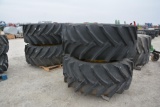 (4) Trelleborg 650/60R38 tires on combine duals