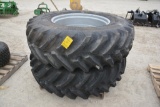 (2) Titan 18.4R34 tires on rims