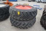 (2) Armstrong 18.4-38 tires on rims
