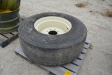 425/65R22.5 truck tire on 8 bolt rim
