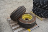 (2) 11L-15 foam filled tires on 6 bolt implement rims