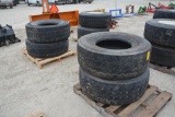 (4) 425/65R22.5 truck tires