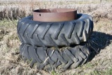 (2) 18.4-38 clamp on duals