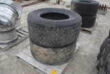 (2) 445/50R22.5 truck tires