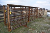 (2) 24' free standing pipe gates w/ 10' swing gate
