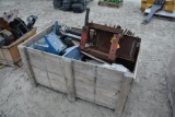 Crate of Kinze fertilizer parts