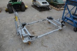 steel push cart on wheels w/ hitch