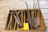 (2) flats including hammers & pry bars